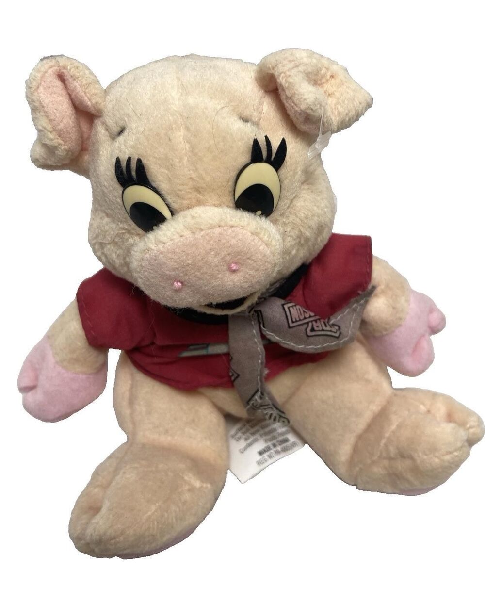 Harley Davidson Hog beanbag Plush With Shirt and Bandana Plastic Eyes 1997